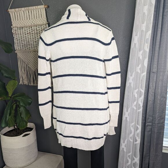 Athleta Highland Wrap Striped Knit Pocket Cardigan Womens Size Medium - Picture 6 of 11